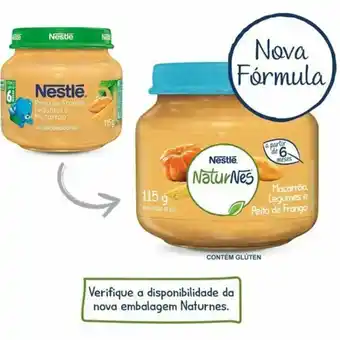 Rede Top Papinha naturnes peito de frango legumes macarrão 115g oferta
