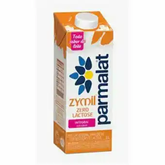 Leite uht integral zero lactose parmalat zymil caixa com tampa 1l