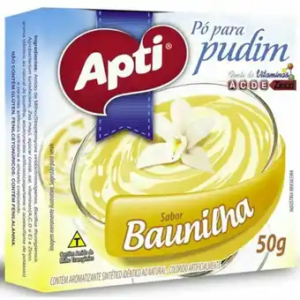 Pó para pudim apti baunilha embalagem 50g