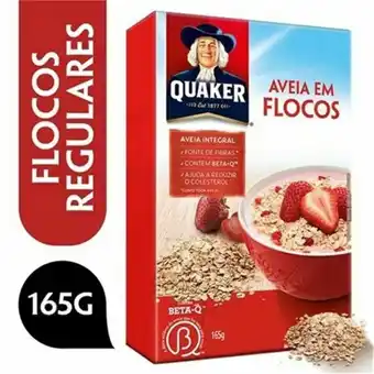 Rede Top Aveia quaker flocos regulares 165g oferta