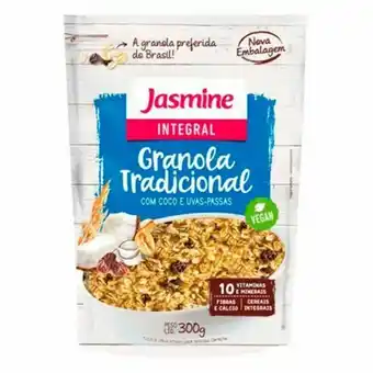 Granola jasmine tradicional com coco e uvas passas embalagem 300g