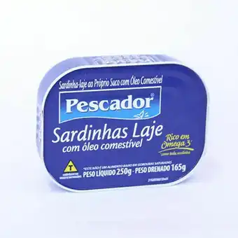 Sardinha pescador 250g laje oleo proprio suco