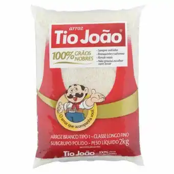 Coocerqui Arroz tipo 1 tio joão pacote 2kg oferta
