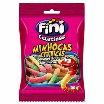 Coocerqui Bala gelatina fini minhocas cítricas 90g oferta