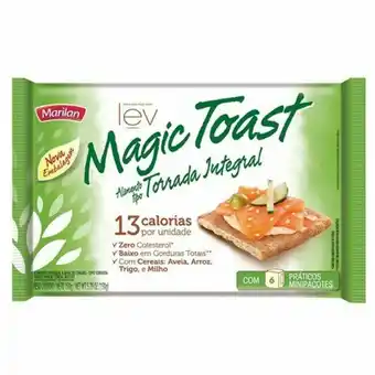Torrada lev magic toast integral 150g