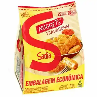 Coocerqui Empanado sadia nuggets frango tradicional embalagem 700g oferta