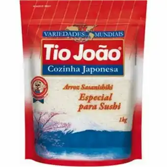Coocerqui Arroz tio joão cozinha japonesa especial para sushi pacote 1kg oferta