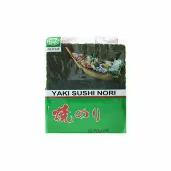 Alga marinha globo yaki sushi nori pacote 10 folhas