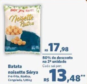 Sam's Club Batata noisette Sérya Pré-frita, Rústica, Congelada, 1,05kg oferta