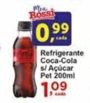 Rossi Supermercado Refrigerante Coca-Cola si Açúcar Pet 200ml oferta