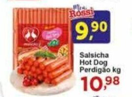Rossi Supermercado Salsicha Hot Dog Perdigão kg oferta