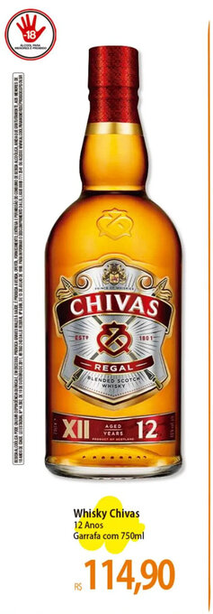 Atacadão Whisky Chivas 12 Anos Garrafa com 750ml oferta