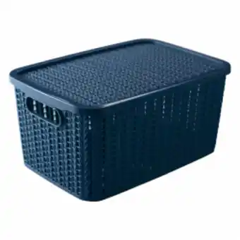 Cidade Supermercados Caixa de plástico organizadora plasútil trama retangular com tampa 4,7l ref: 247 oferta