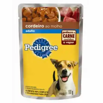Cidade Supermercados Pedigree sache adulto com pedaços de cordeiro ao molho 280g oferta