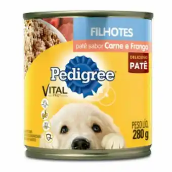 Patê pedigree carne e frango para cães filhotes 280g