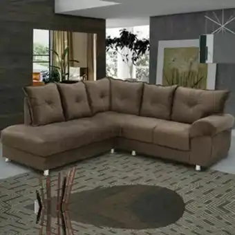 Lojas Guido Estofado de canto chicago 32930 tecido suede marrom oferta