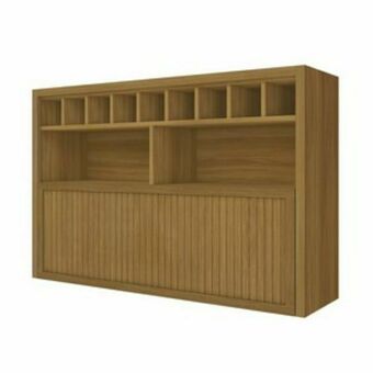 Armário aéreo baronesa (1,20m) 100% mdf porta basculhante adega 500330 /freijo /off white
