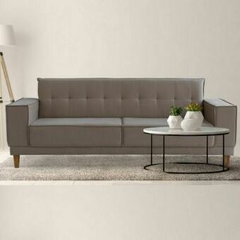 Lojas Guido Sofá 3 lugares bronx 2,20m (tc bt 6002) ./veludo bege oferta