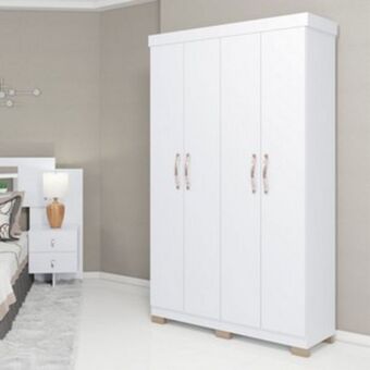Lojas Guido Roupeiro 4 portas 2 gavetas malta branco oferta