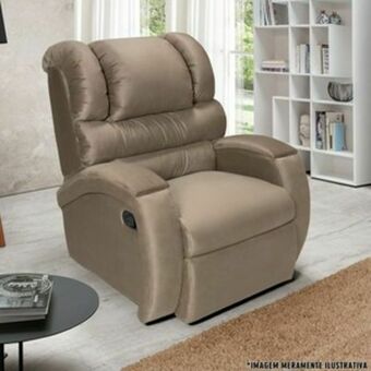 Lojas Guido Poltrona imperial reclinável tc 377 veludo ./chocolate oferta