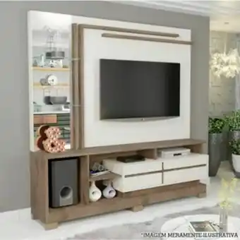 Lojas Guido Home sintra plus luxo (suporta tv's de até 46") ./nogueira /off white oferta