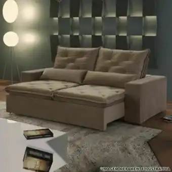 Lojas Guido Sofa 3 lugares florença 2mod 90cm retratil/reclinavel tec 208 veludo oferta