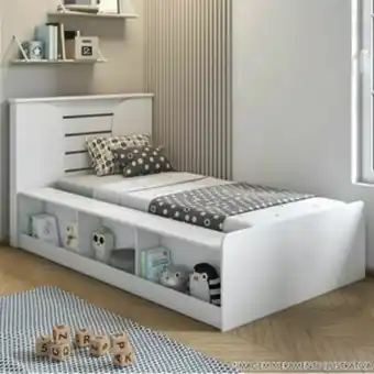 Cama solteiro yumi bibox ./branco