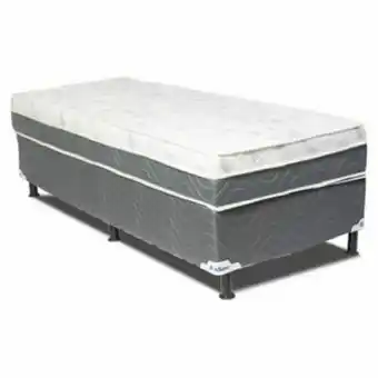Lojas Guido Conjunto box solteiro spring flex new 88x188 floral ./branco/cinza oferta