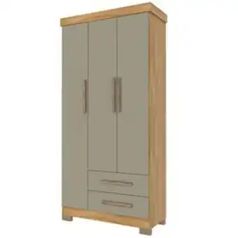 Lojas Guido Roupeiro 3 portas lazio 2 gavetas (94,4cm) com pés ./freijo /gold perola oferta