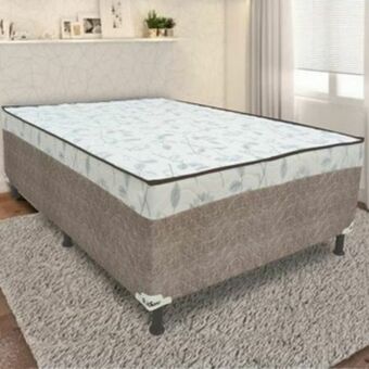 Lojas Guido Unibox de casal bonsono d28 standy 138x188 (55cm de altura) ./marrom claro oferta