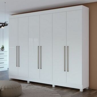 Lojas Guido Roupeiro 6 portas castellaro 100% mdf c/pés 2,70mt ./br oferta