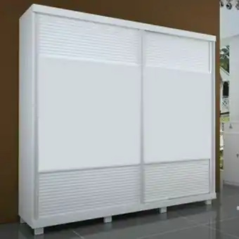 Roupeiro 2 portas belga 100% mdf (larg.: 2,30m) com pés ./branco