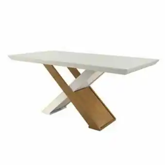 Lojas Guido Mesa imperatriz 100% mdf 180x90 off white . oferta