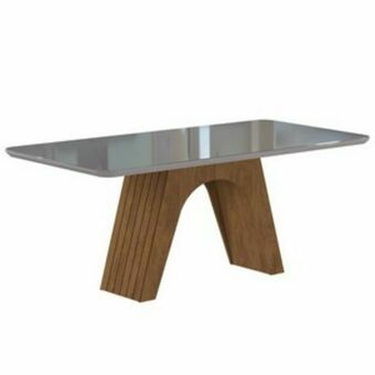 Lojas Guido Mesa clara (1,60 x 0,80) tampo off white ./ vidro off white ./savana oferta