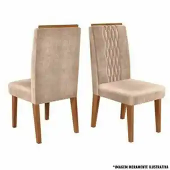 Lojas Guido Cadeiras lia tecido veludo kraft ./marrom (2 unidades) oferta