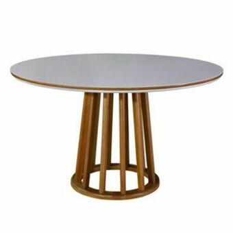 Lojas Guido Mesa redonda araucaria (1,35 diametro) vidro off white ./natural oferta