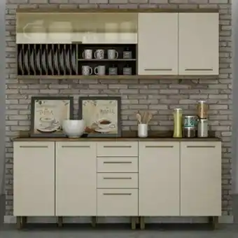 Lojas Guido Cozinha compacta tarantela 2m (4 peças) /ype /off white oferta