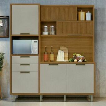 Lojas Guido Kit cozinha imperatriz loft (100% mdf) 6 portas 2gvt 500327 ./freijo/off white oferta