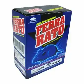 Raticida ferra rato granulado embalagem 100g