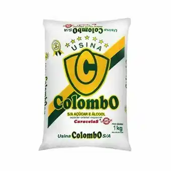 Açúcar cristal colombo pacote 1kg