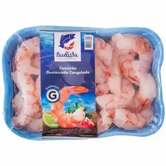 Supermercado Taquaral Camarão vermelho paulista pescados g sem casca embalagem 400g oferta