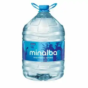 Água mineral sem gás minalba garrafão 10l