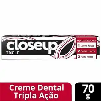 Creme dental close up triple menta americana 70g