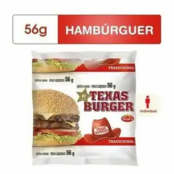 Hambúrguer seara texas burger misto 56g