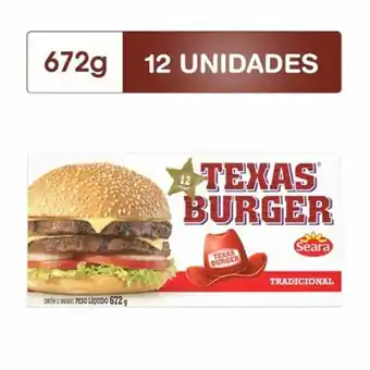 Supermercado Taquaral Hambúrguer seara texas burger misto 672g oferta
