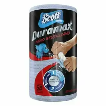 Pano reutilizável scott duramax rolo azul embalagem 58un