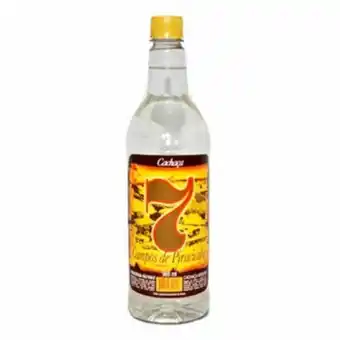 Cachaça 7 campos de piracicaba garrafa 966ml
