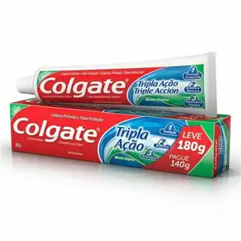 Supermercados Andreazza Creme dental colgate tripla ação menta original oferta 180g oferta
