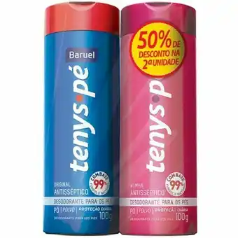 Supermercados Andreazza Talco tenys pé baruel pó original 100 + woman oferta