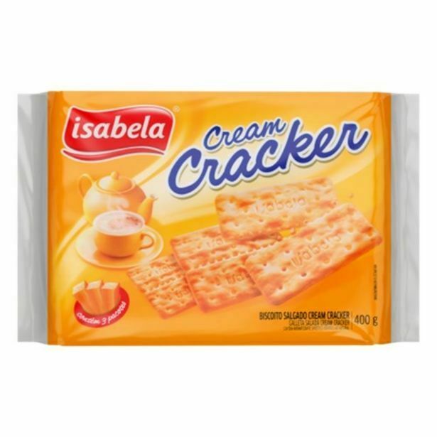 Biscoito cream cracker isabela embalagem 400g oferta na Supermercados
